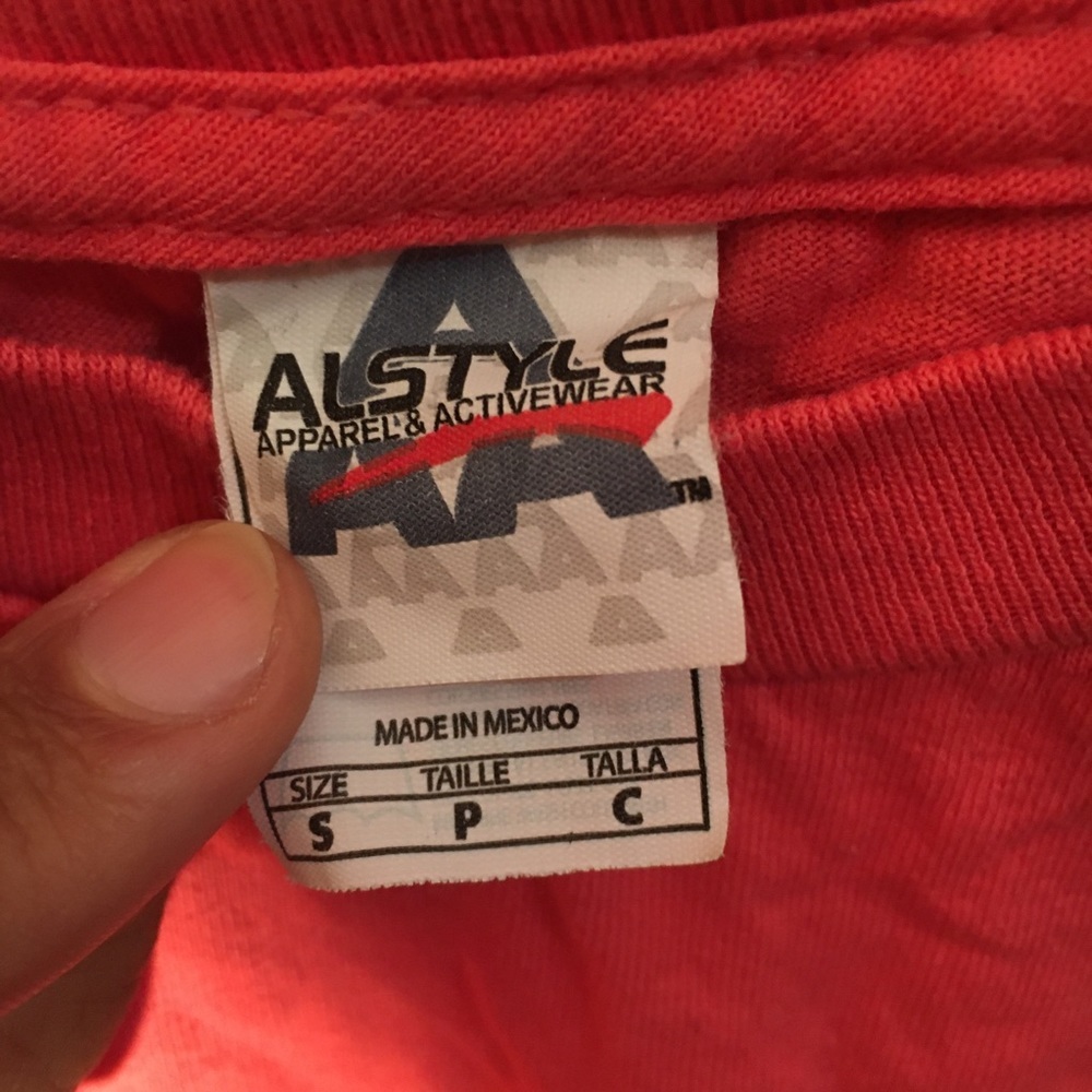 Alstyle Active Pink Unique Designed Women’s Top - Size Small - Picture 3 of 6